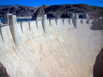 A photograph of a dam